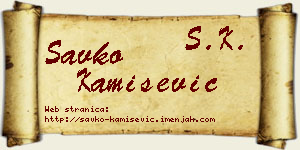 Savko Kamišević vizit kartica